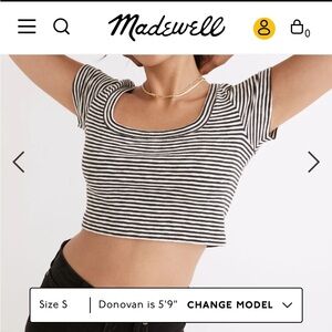 Madewell westville crop tee